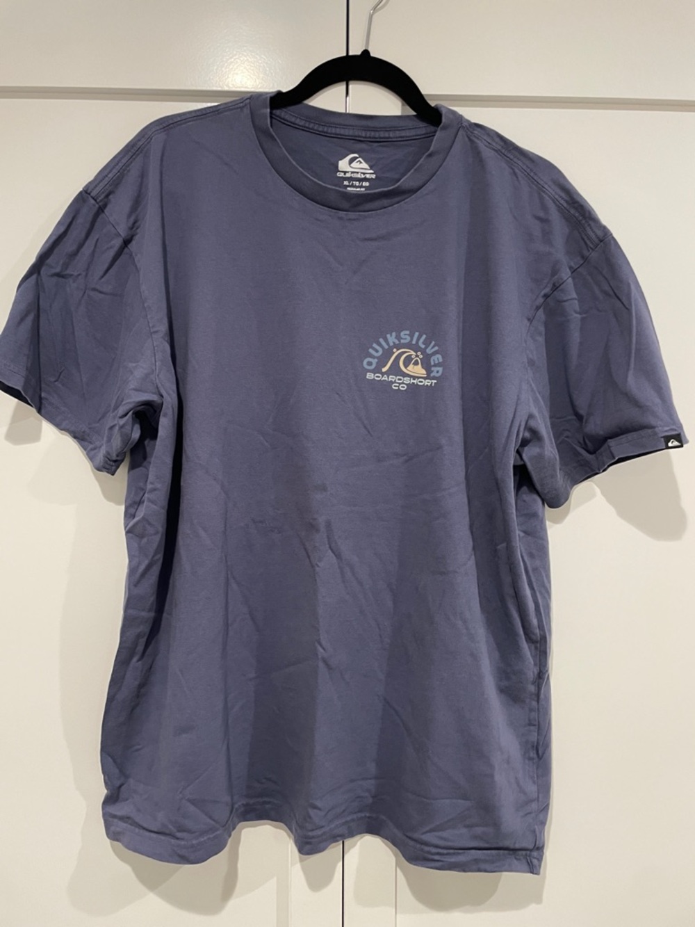 Quiksilver Men's Slate Blue Graphic Logo Crew Tee